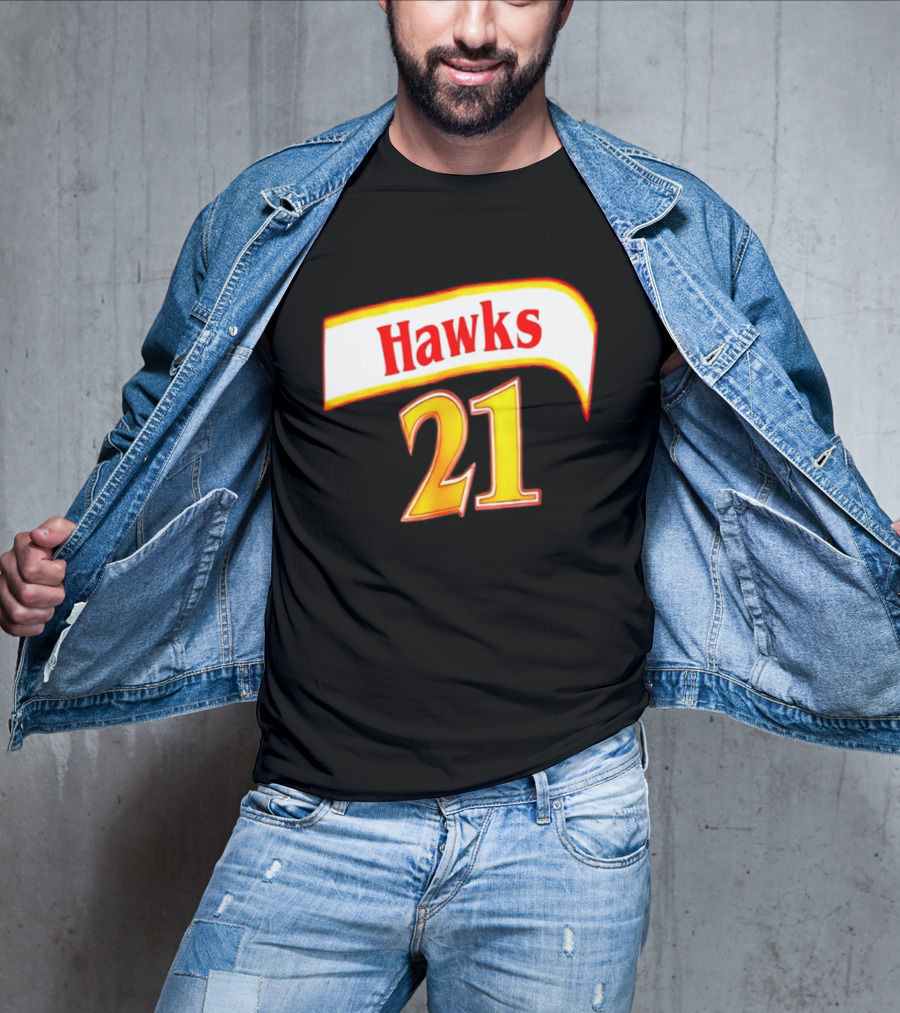 Hawks 21 Basketball Jersey NBA Team Edition T-Shirt