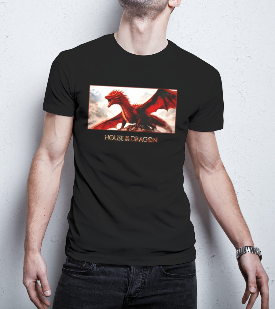 House Of The Dragon Caraxes War Memorial Mountains Scene T-Shirt