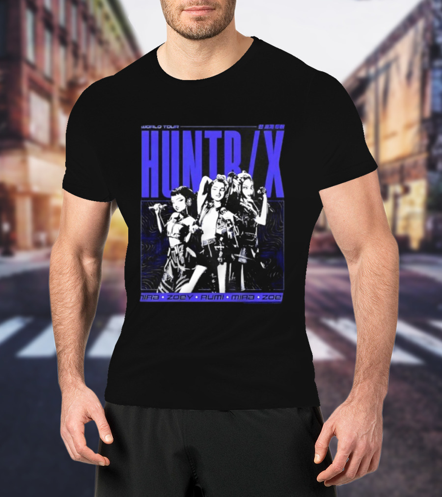 HUNT X World Tour Nira Zoey Rumi Mira Zoe Blue T-Shirt