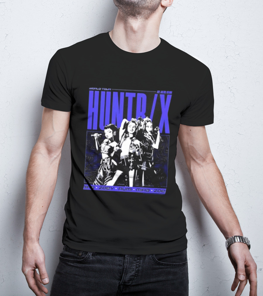 HUNT X World Tour Nira Zoey Rumi Mira Zoe Blue T-Shirt