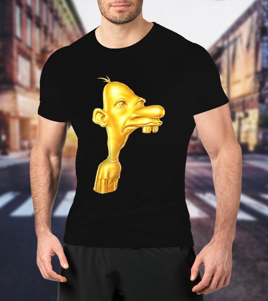 Neegy Meme Cartoon Golden Head T-Shirt