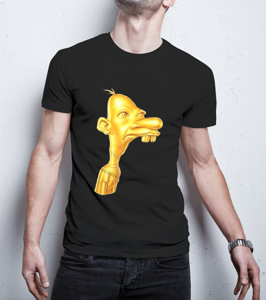 Neegy Meme Cartoon Golden Head T-Shirt