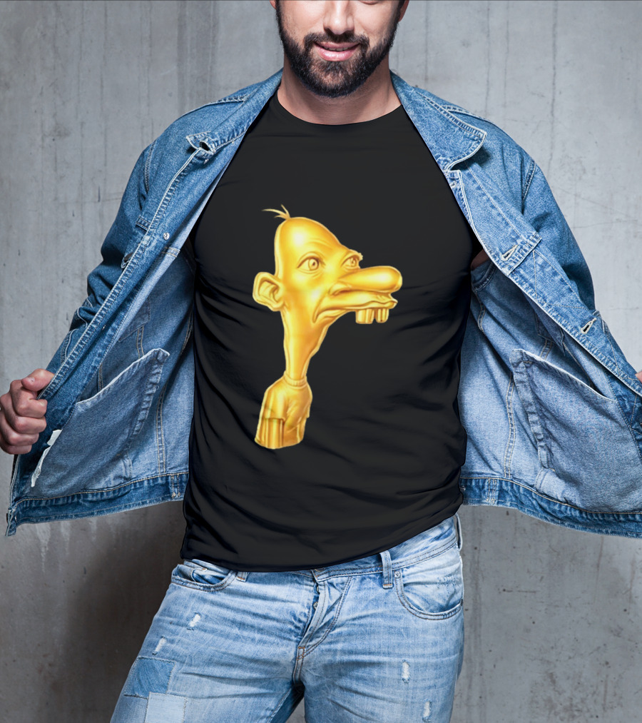 Neegy Meme Cartoon Golden Head T-Shirt