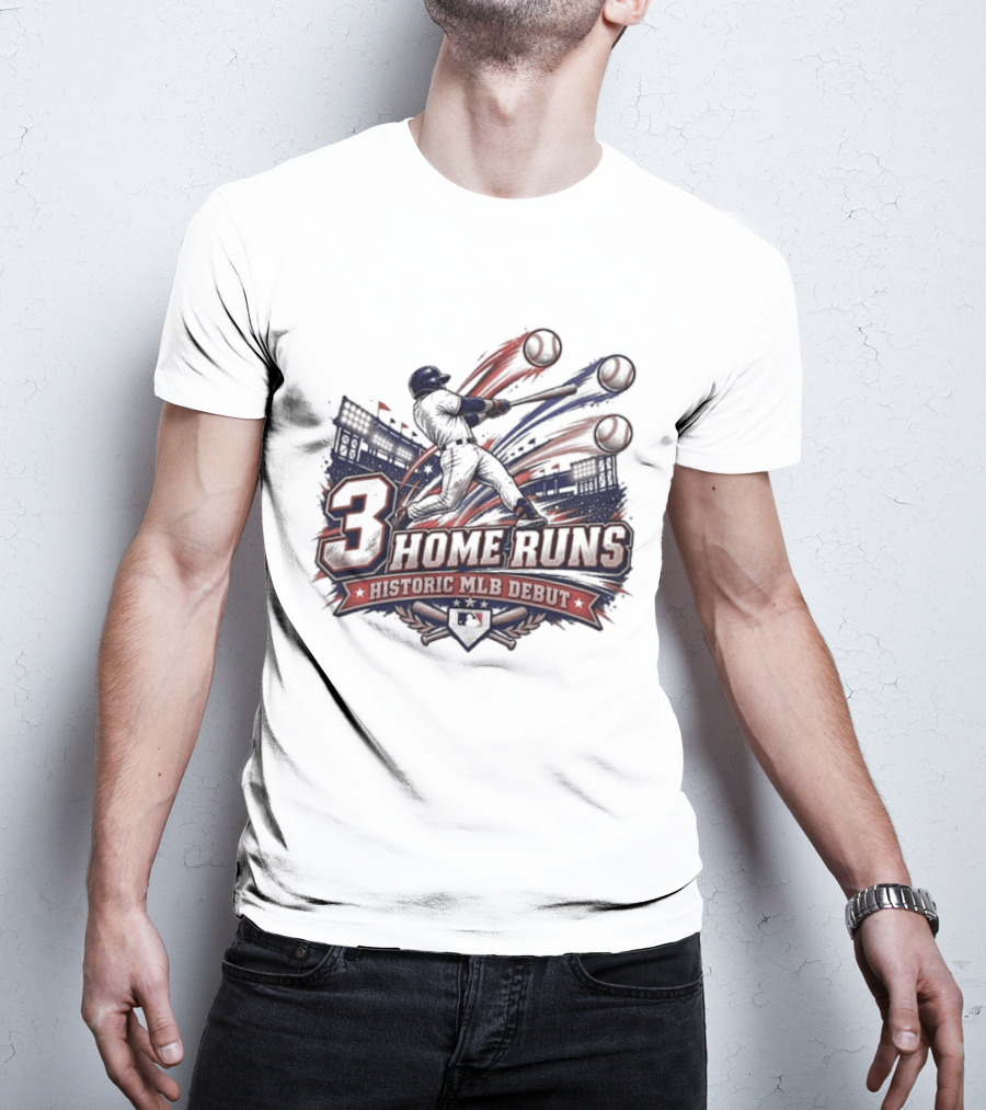 3 Home Runs Historic MLB Debut T-Shirt