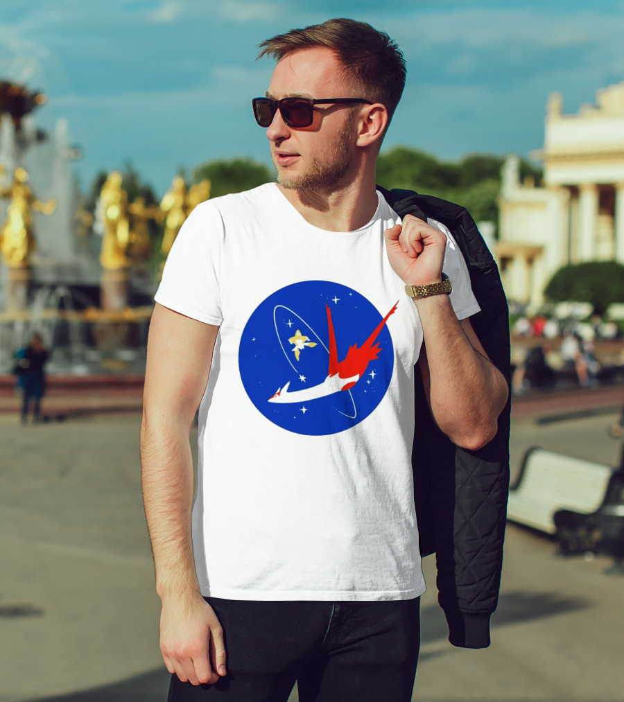 Latias Jirachi Cosmic Voyage In Space T-Shirt