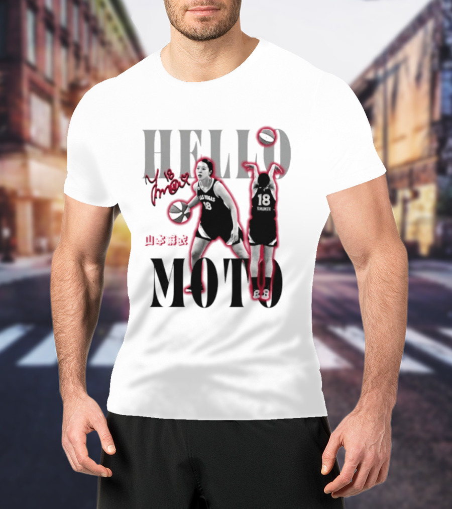 Hello Moto Mai Yamamoto Las Vegas No 18 Basketball T-Shirt