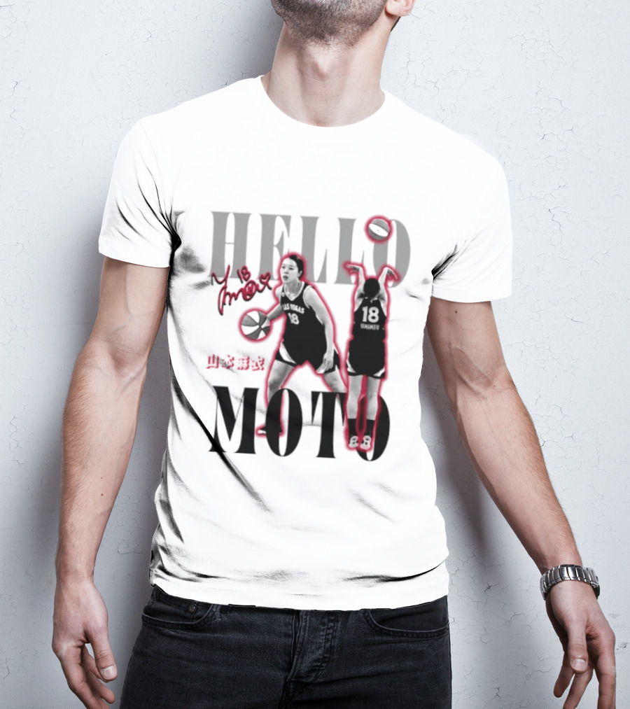 Hello Moto Mai Yamamoto Las Vegas No 18 Basketball T-Shirt
