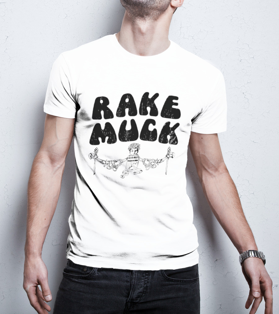 Rake Muck Mythology Pan Satyr Vintage Black And White T-Shirt