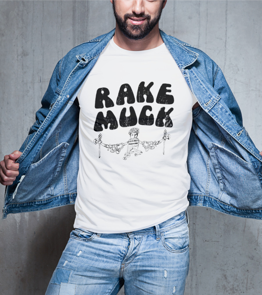 Rake Muck Mythology Pan Satyr Vintage Black And White T-Shirt