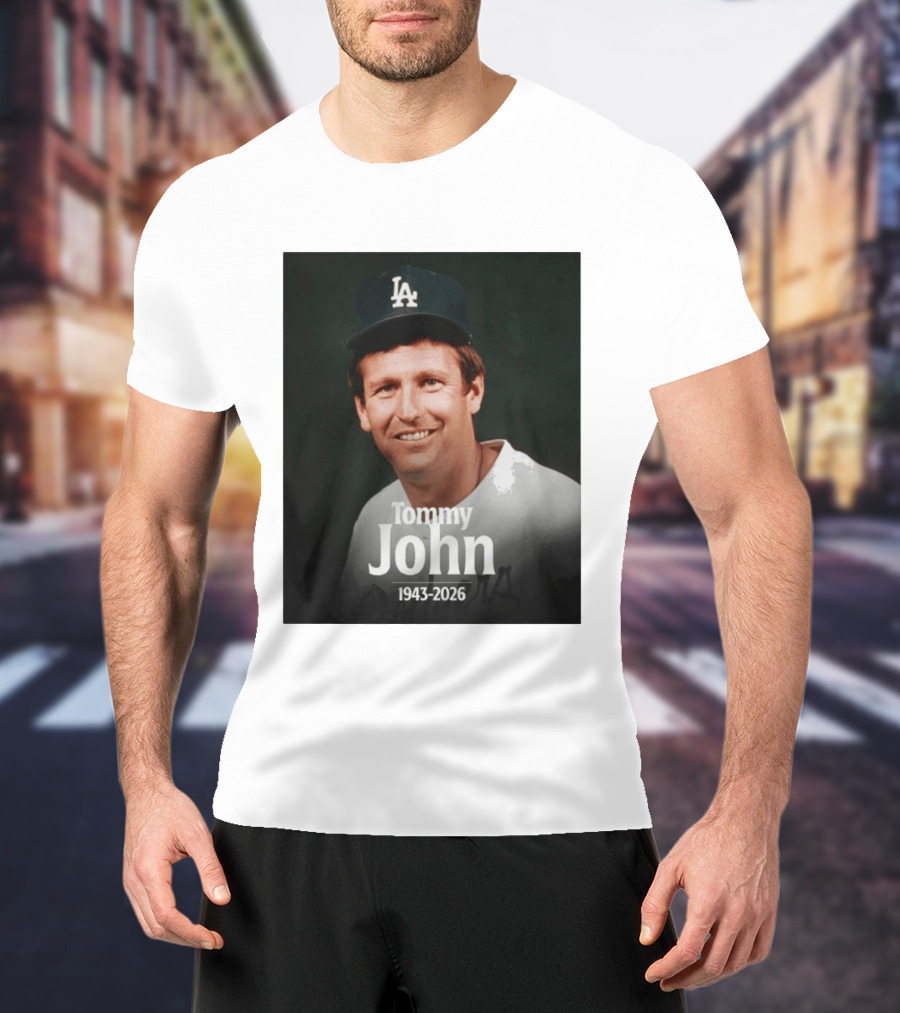 Tommy John 1943 2026 Los Angeles Baseball Memoriam T-Shirt