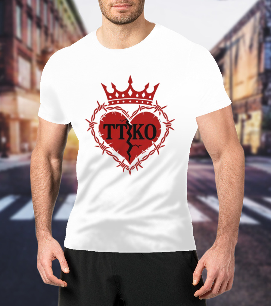 TTKO Broken Heart Crown Barbed Wire T-Shirt