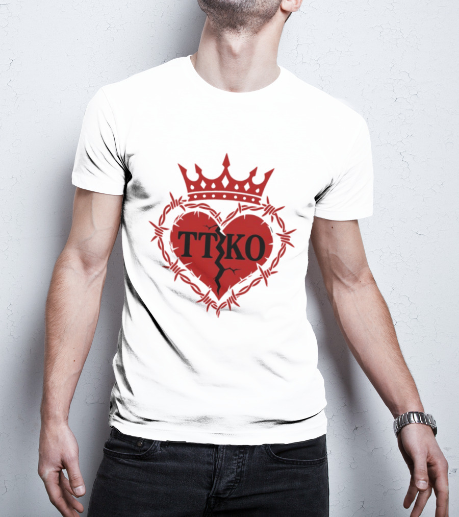 TTKO Broken Heart Crown Barbed Wire T-Shirt