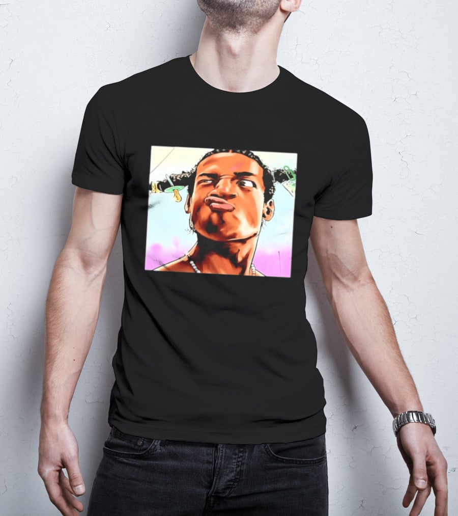 ASAP Rocky Hip Hop Rap Mob Pouty Face Meme T-Shirt
