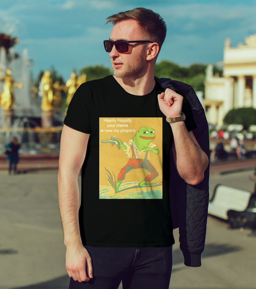 Hippity Hoppity Meme Property Pepe Frog Nostalgia Humor T-Shirt