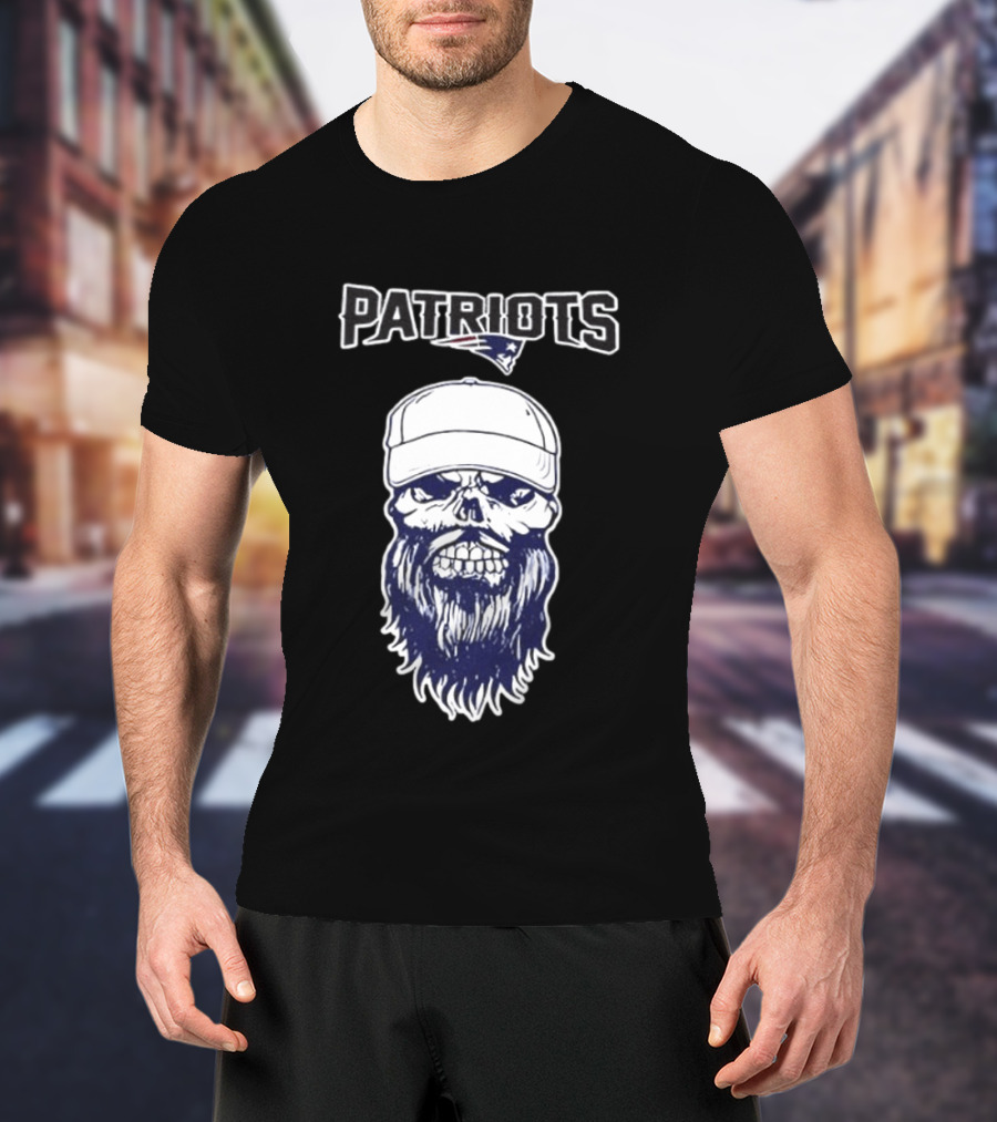 New England Patriots Luke Combs Skull Gillette Stadium Two Sided T-Shirt