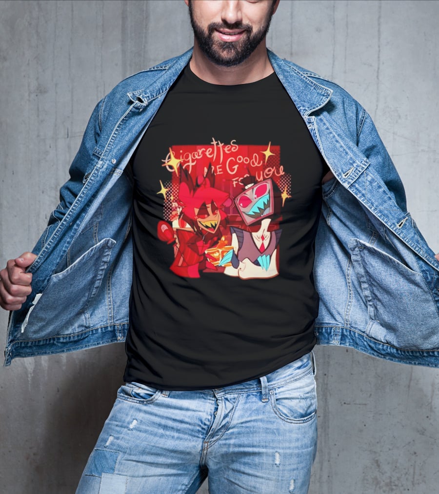 Radiostatic Sparks Duo Cigarettes Are Good For You Sparkling Characters T-Shirt