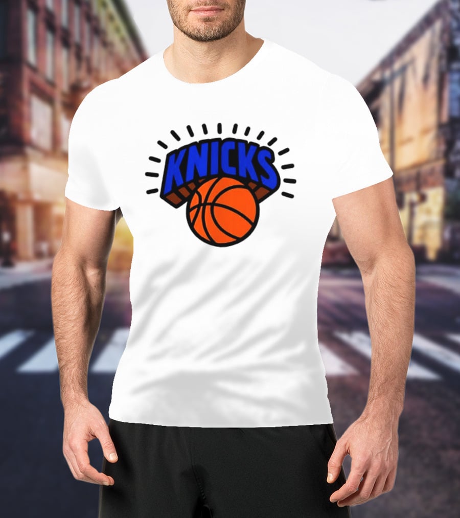 2026 NBA Let's Go New York Knicks Caricatures Two Sided T-Shirt