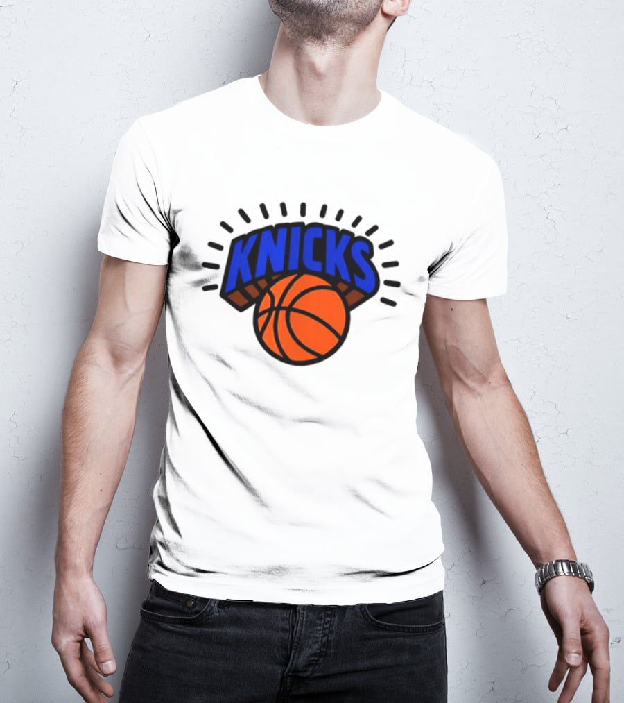 2026 NBA Let's Go New York Knicks Caricatures Two Sided T-Shirt