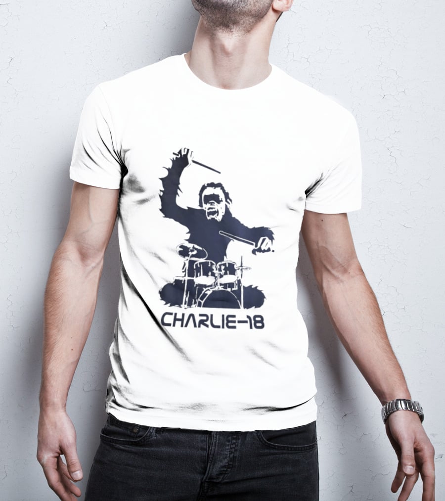 Charlie 18 Bigfoot Drumming T-Shirt