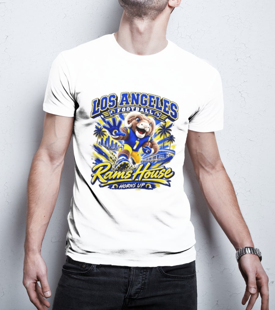 Los Angeles Rams Football Rams House Horns Up T-Shirt