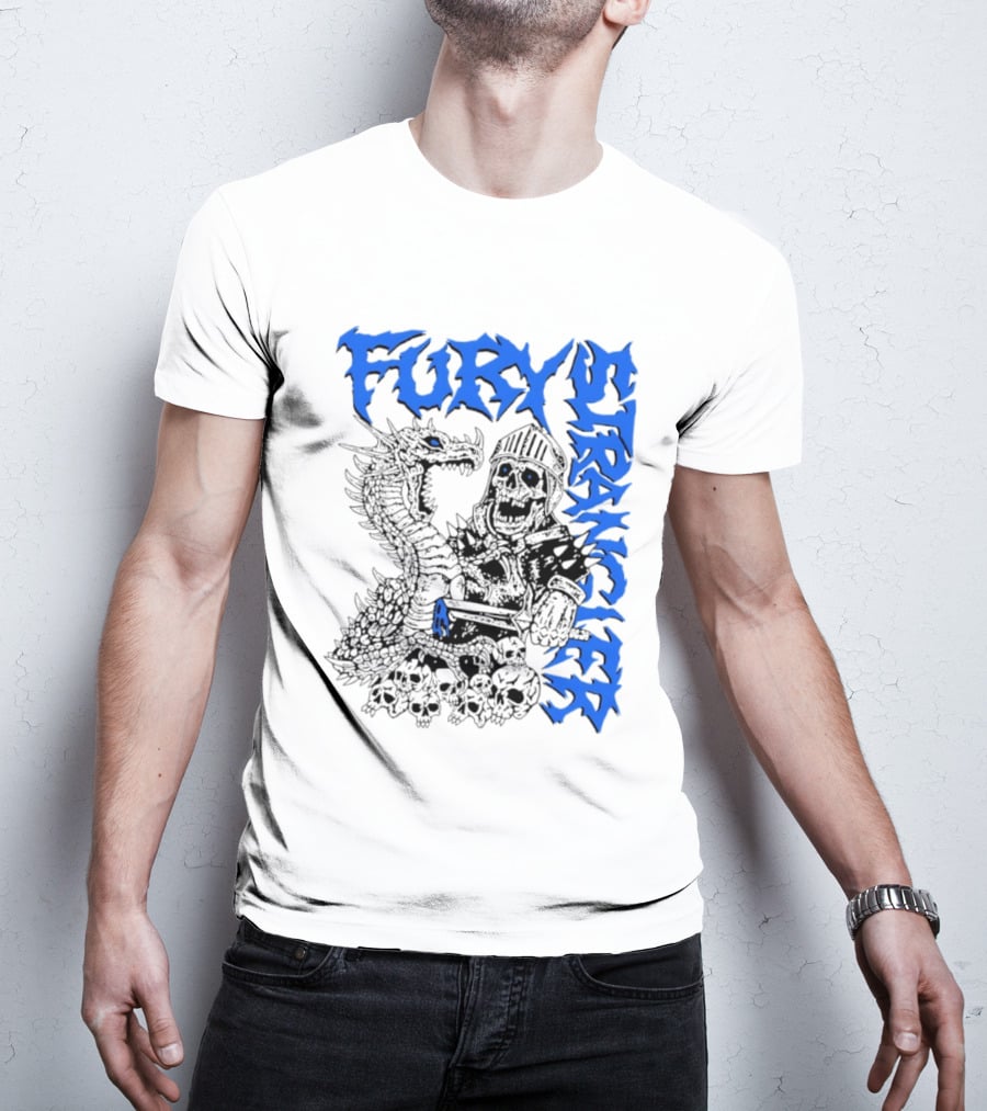Fury Stranger Skeleton Knight And Dragon T-Shirt