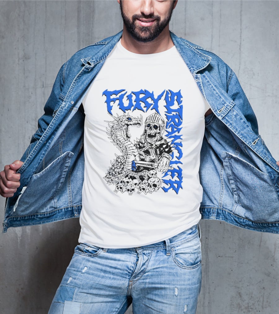 Fury Stranger Skeleton Knight And Dragon T-Shirt