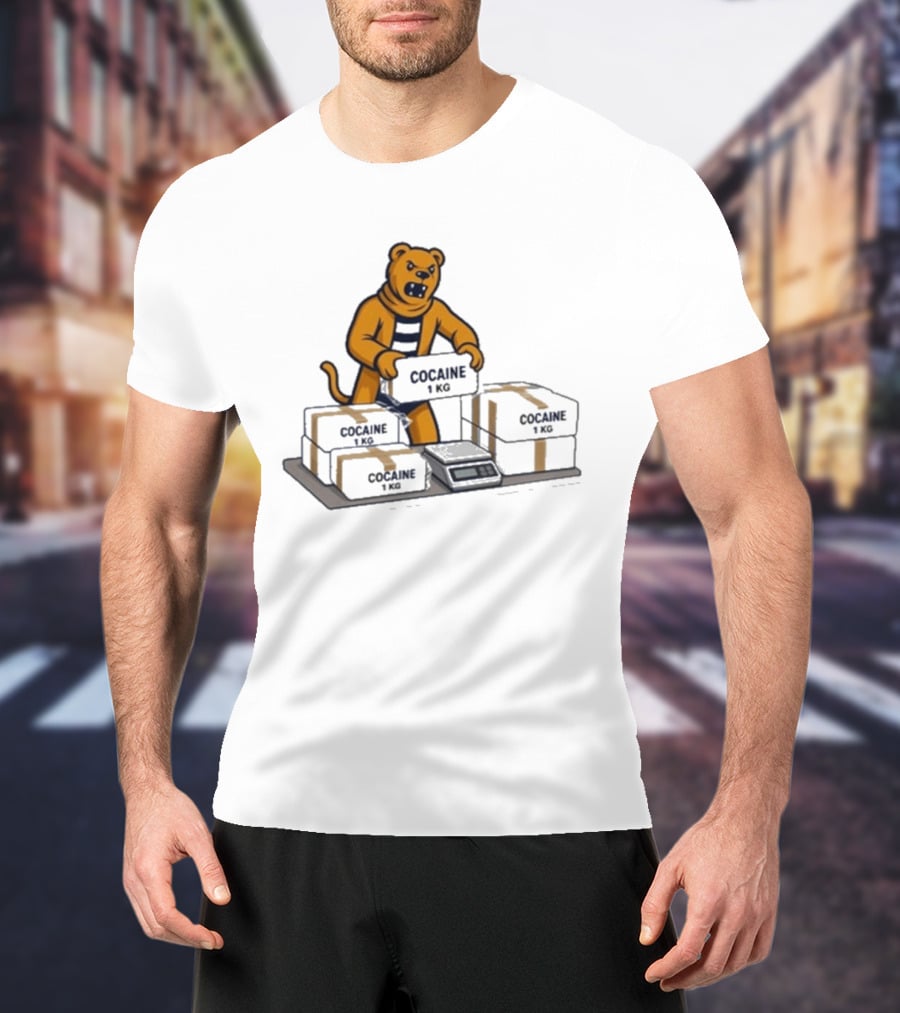 Penn State Cocaine 1kg Bear Weighing Parcels T-Shirt