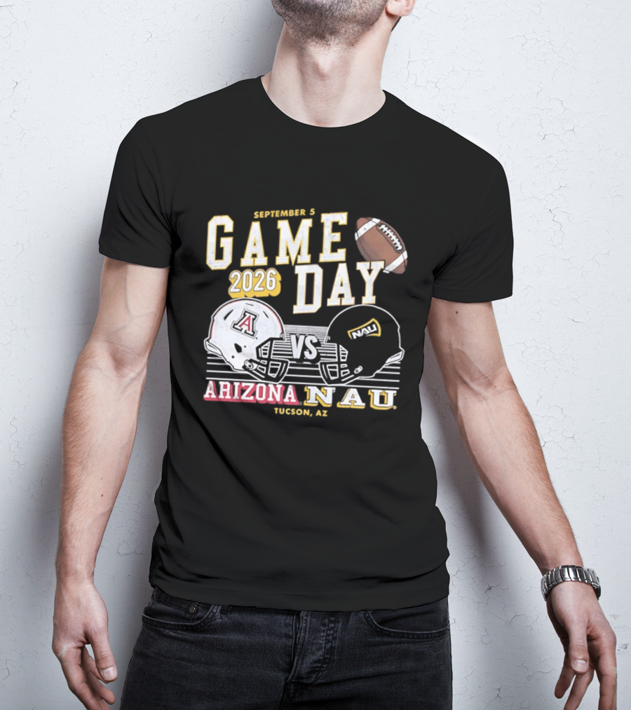 Arizona NAU Game Day September 5 2026 Tucson Helmets Football T-Shirt