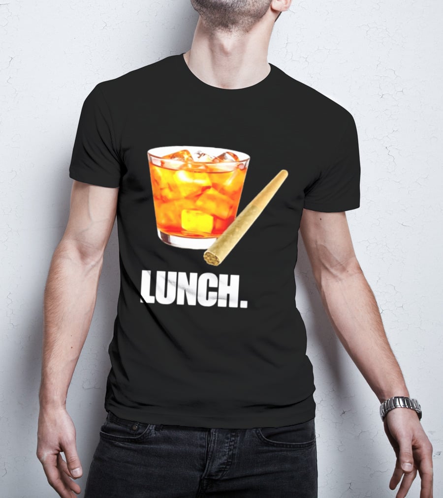 Lunch Whiskey Cigar Drinking Smoking T-Shirt