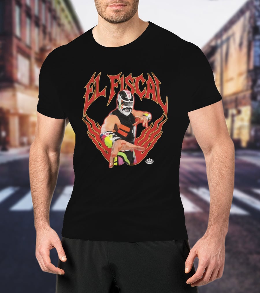 El Fiscal Luchador AAA Wrestling Mask Pose T-Shirt