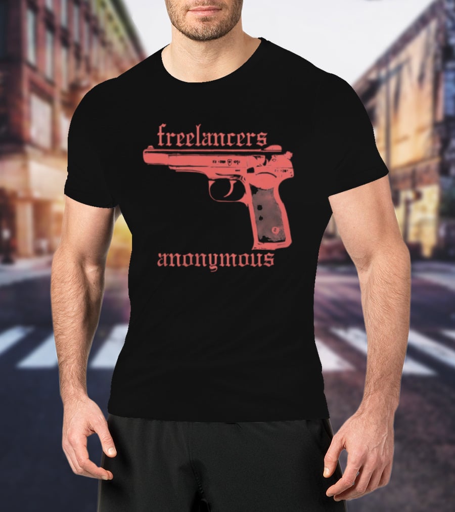 Freelancers Anonymous Gun Image T-Shirt