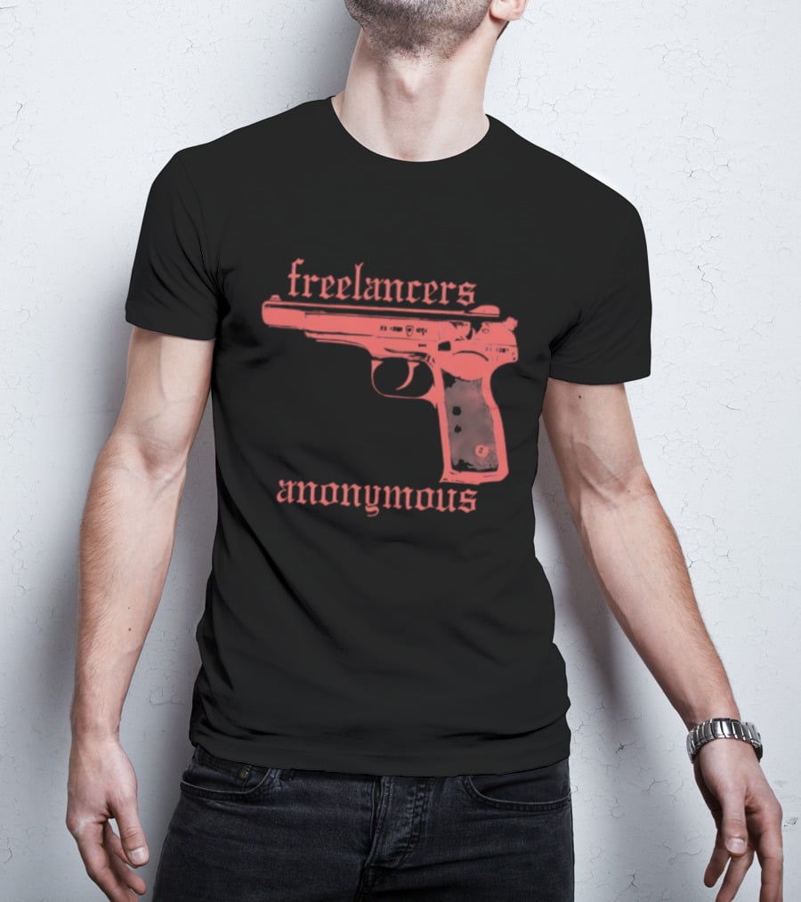 Freelancers Anonymous Gun Image T-Shirt