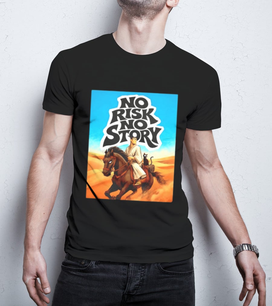 No Risk No Story Samurai Jack Cartoon Network Desert Adventure T-Shirt