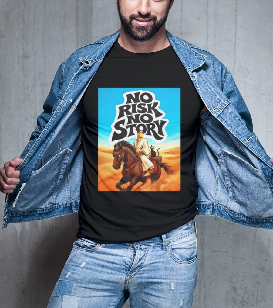 No Risk No Story Samurai Jack Cartoon Network Desert Adventure T-Shirt