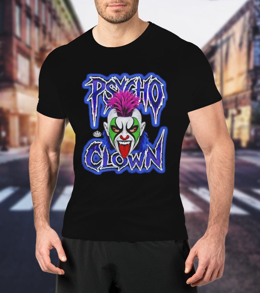 Psycho Clown AAA Superstar Wild Face T-Shirt