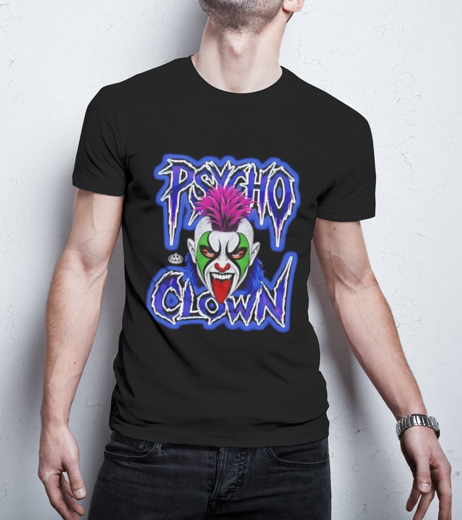 Psycho Clown AAA Superstar Wild Face T-Shirt