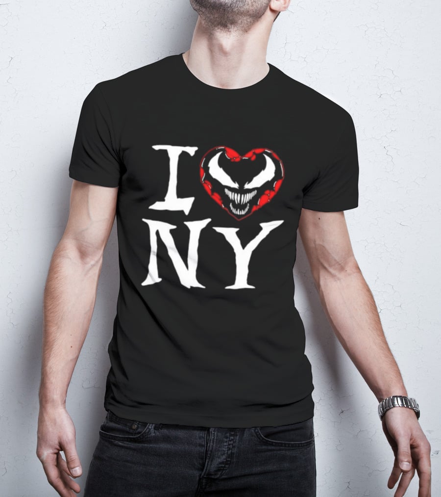 I Love New York Venom Heart Marvel Symbiote T-Shirt