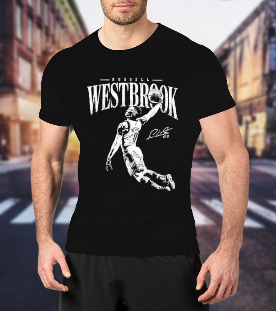 Russell Westbrook Oklahoma City Thunder Dunk Signature Basketball T-Shirt