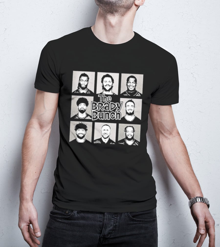 Tampa Bay Buccaneers Brady Bunch Football Team Squares T-Shirt