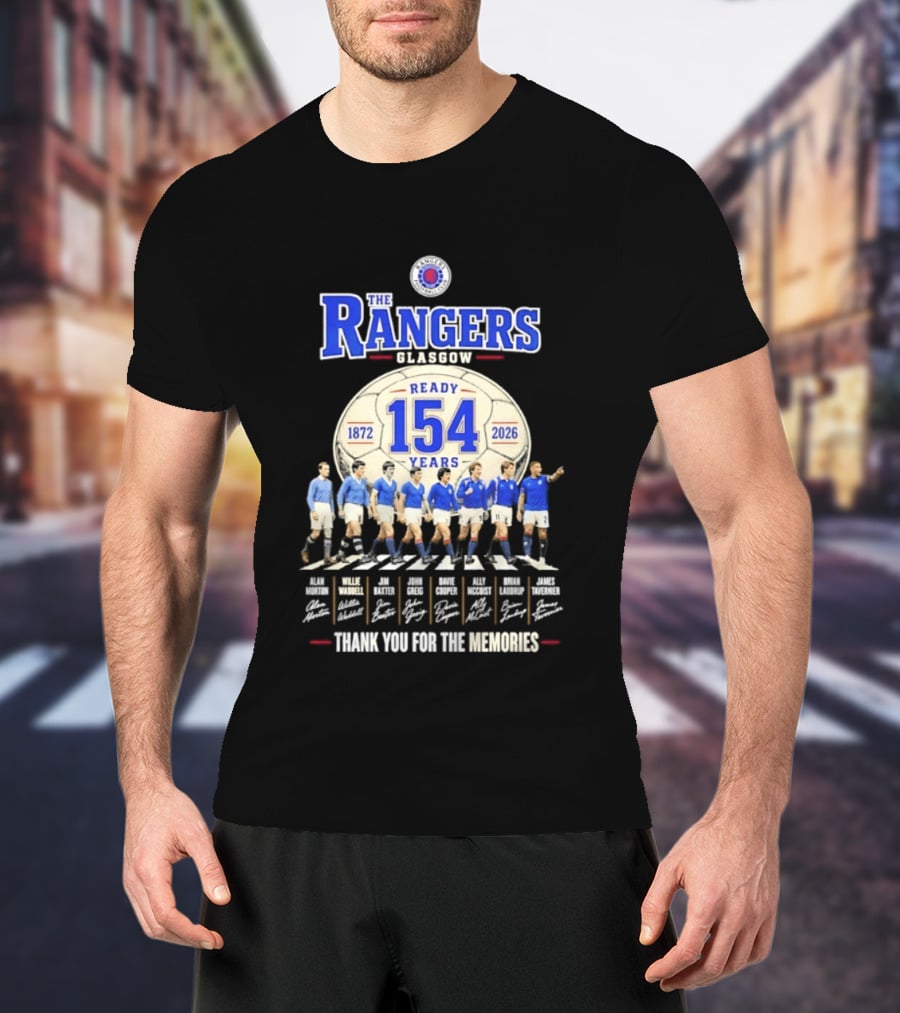The Rangers Glasgow Ready 154 Years 1872 2026 Thank You For The Memories Signatures T-Shirt