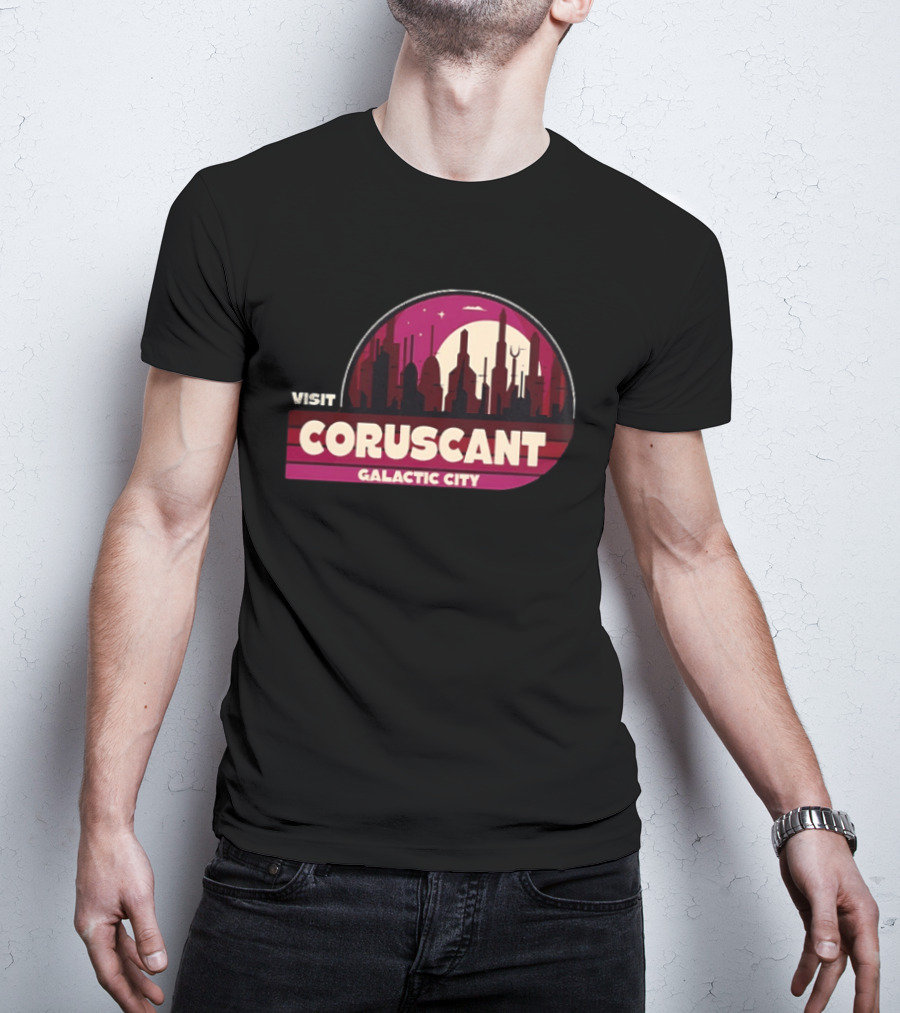 Visit Coruscant Galactic City Skyline Star Wars T-Shirt