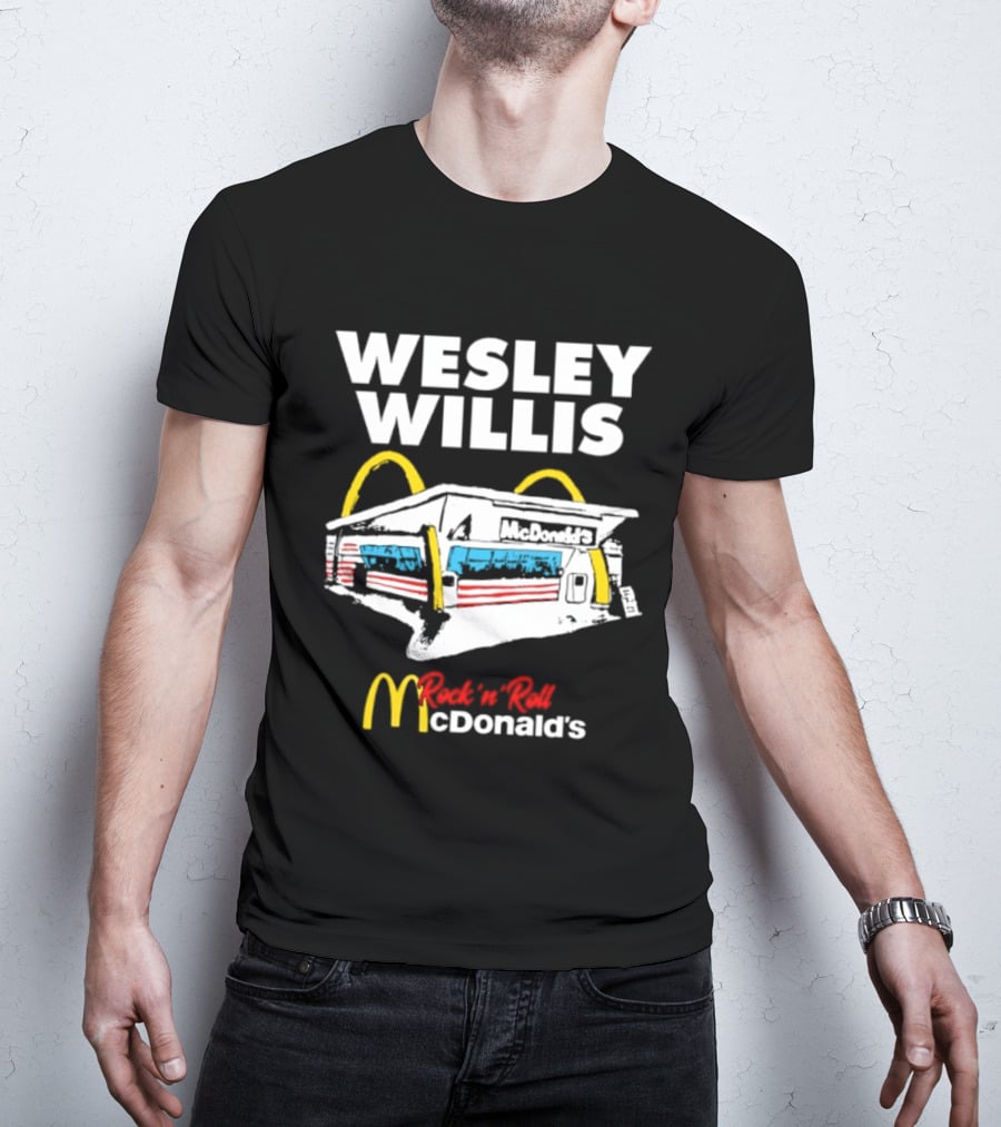 Wesley Willis Rock 'n' Roll McDonald's Vintage Fast Food T-Shirt