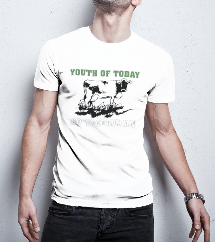 Youth Of Today Go Vegetarian Milk Is For Babies Hardcore Punk T-Shirt