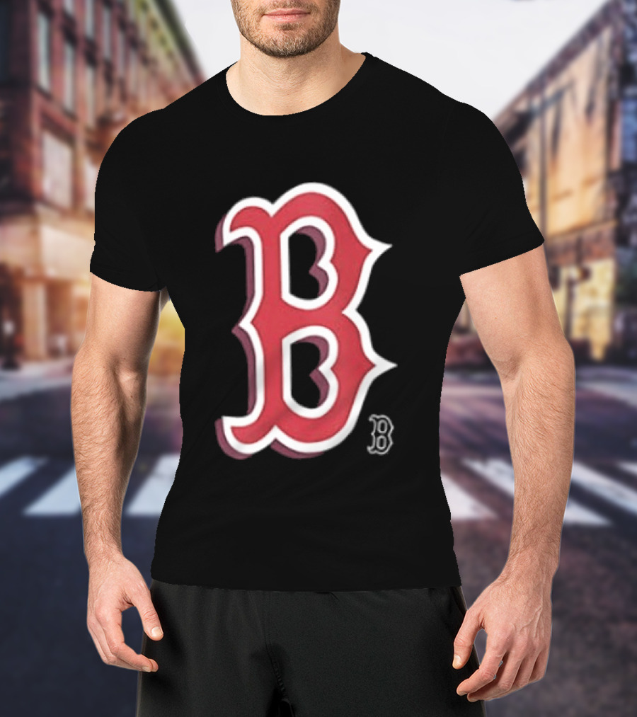 Boston Red Sox Cartoon B Two Sided T-Shirt