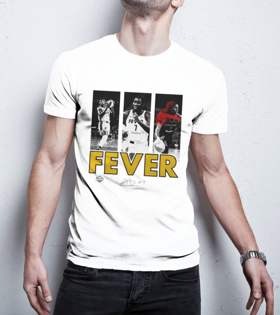 Indiana Fever Aliyah Boston WNBA Player Collage Signature T-Shirt