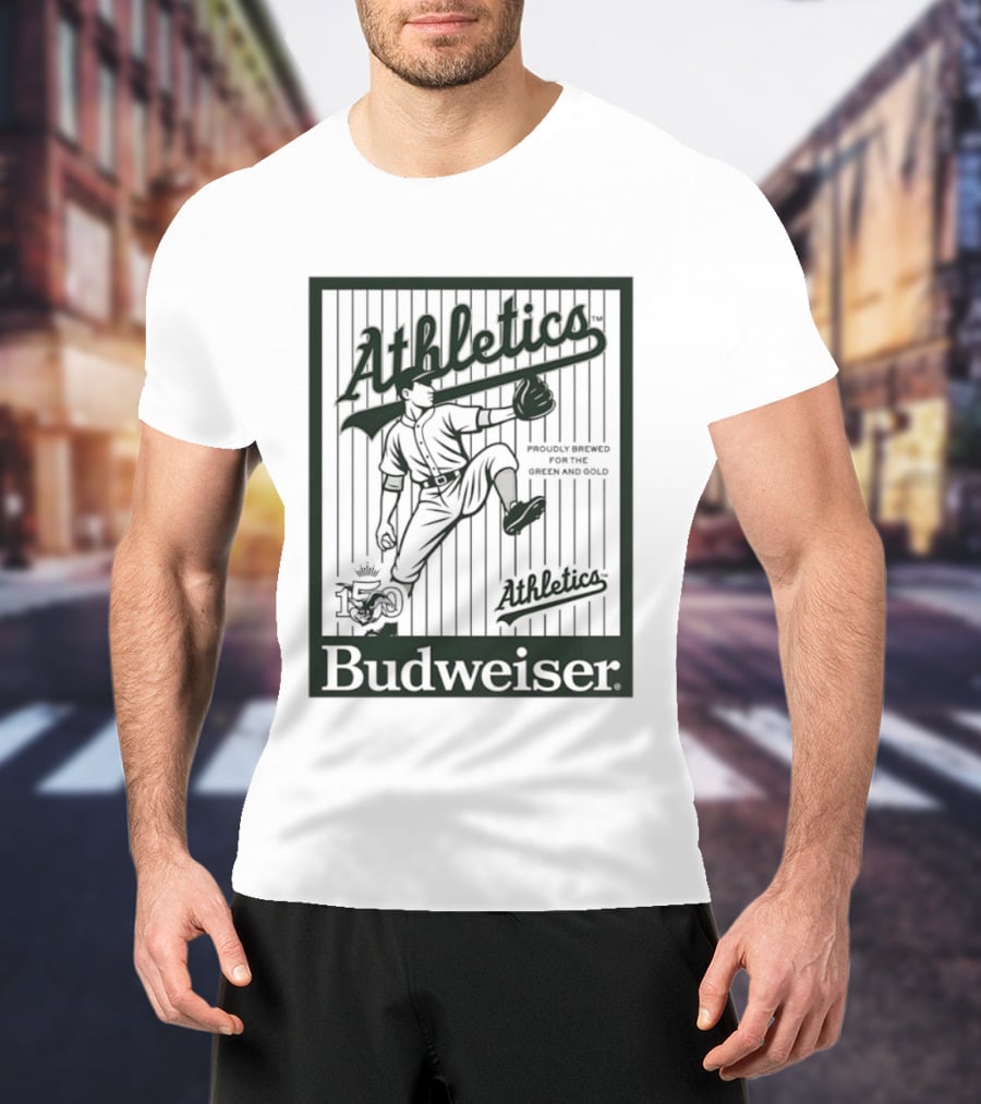 Athletics Baseball Budweiser 150 Years Celebration T-Shirt