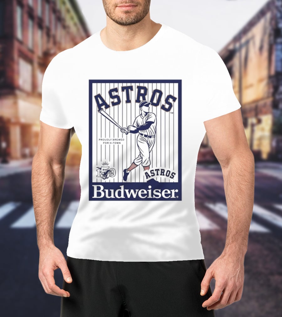 Budweiser Celebrating 150 Years Houston Astros Baseball T-Shirt