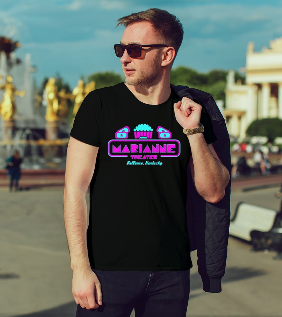 Marianne Theater Bellevue Kentucky Retro Popcorn Cinema Aesthetic T-Shirt