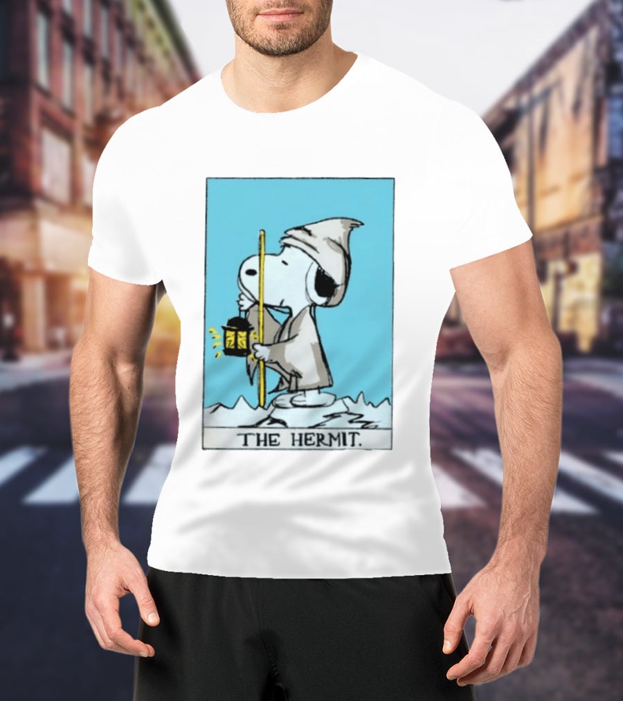 Snoopy The Hermit Tarot Peanuts Charlie Brown T-Shirt