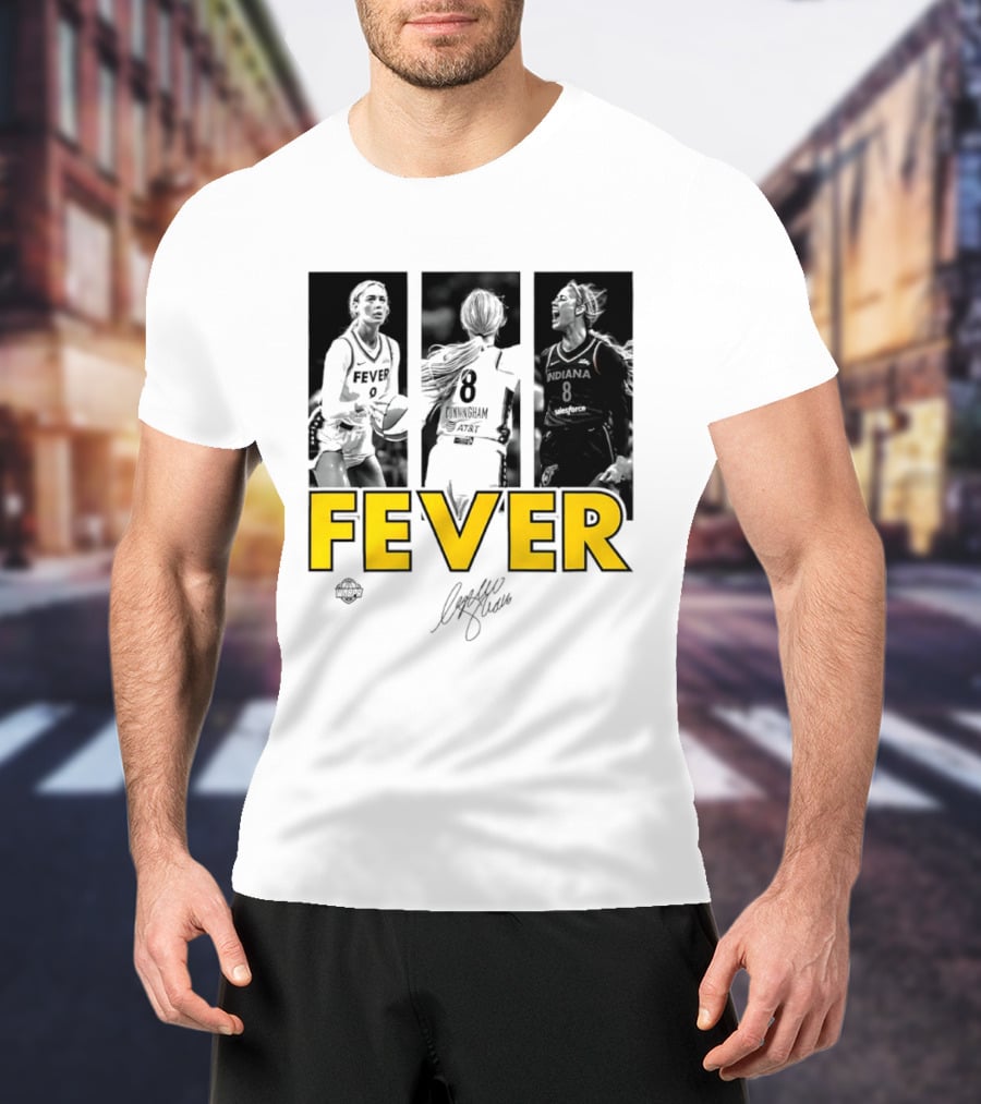 Sophie Cunningham Indiana Fever 8 Signature WNBA Player Collage T-Shirt